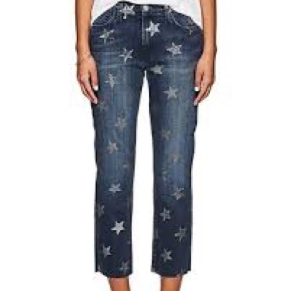 Current/Elliott Denim - NWT CURRENT ELLIOTT Stars Crop Straight Jean 25